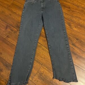 Levi's Women's High Rise Straight Leg Jeans with frayed jeans  - size 28
